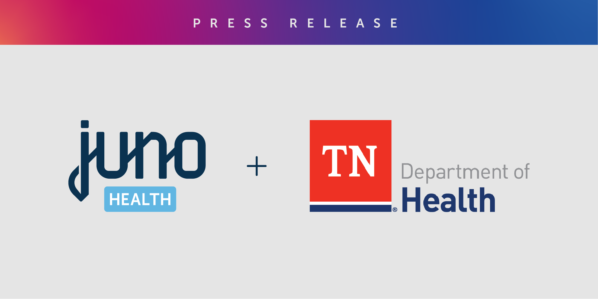 Juno Health logo and Tennessee Department of Health logo
